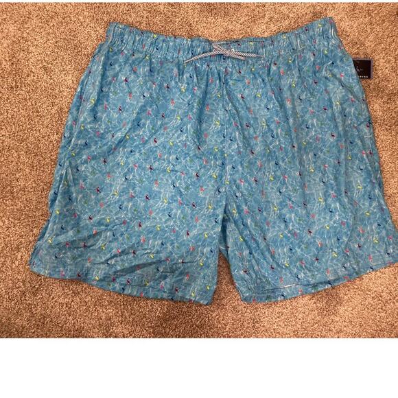 NWT Tailorbyrd Men's Flamingo Swim Trunks, XXL - Picture 2 of 5